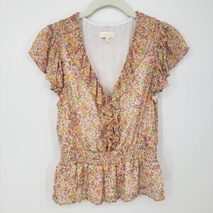 Parker Floral Print Ruffle Top